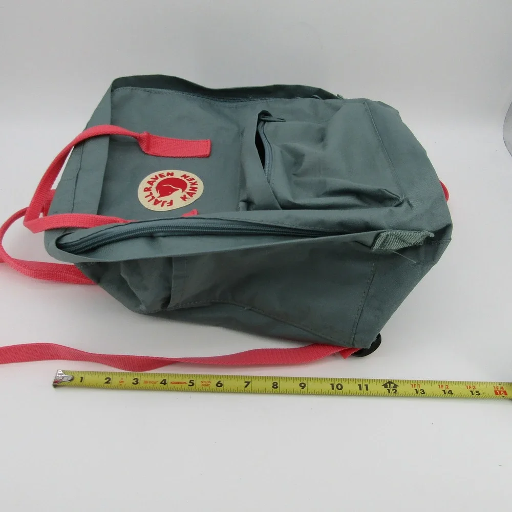 Fjallraven Kanken Classic Backpack Frost Green Peach Pink 23510 School Bag